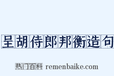 呈胡侍郎邦衡造句是什么意思的图片